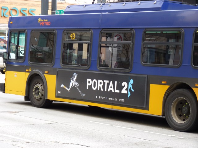 Portal 2-Werbung in Seattle