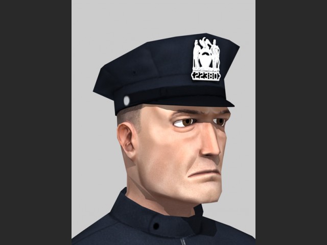 Kopf eines Polizisten