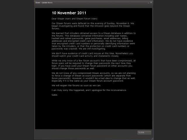 Steam-News von Gabe Newell ber Hacker-Attacke