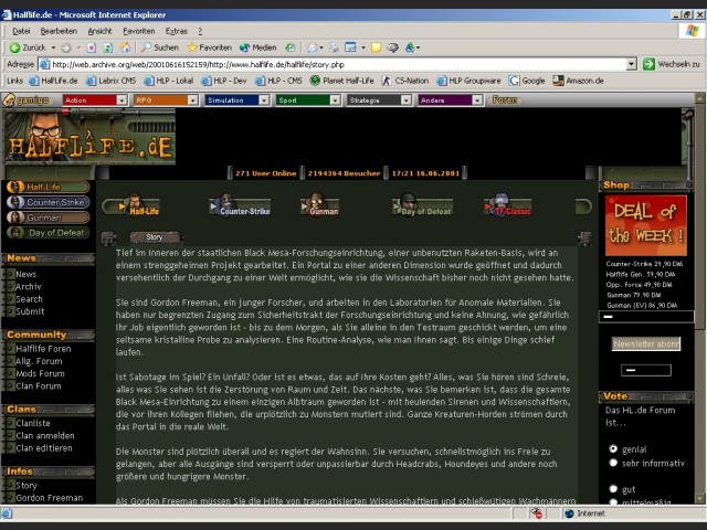 HalfLife.de 2001