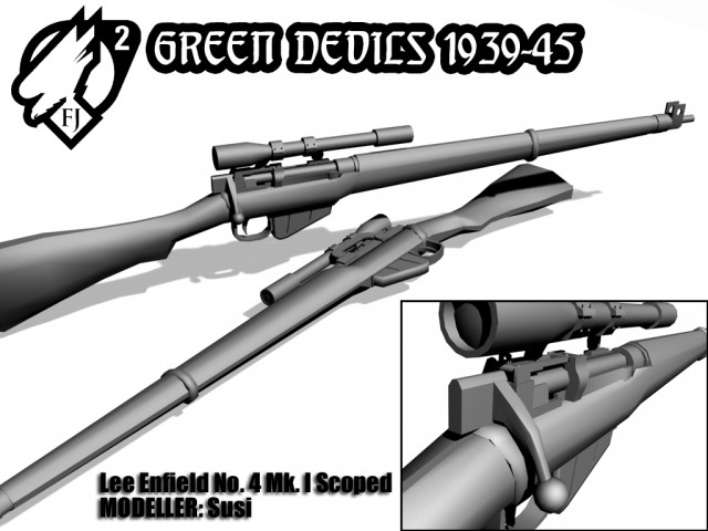 Lee Enfield No. 4 Mk. I Scoped - Sniper Rifle
