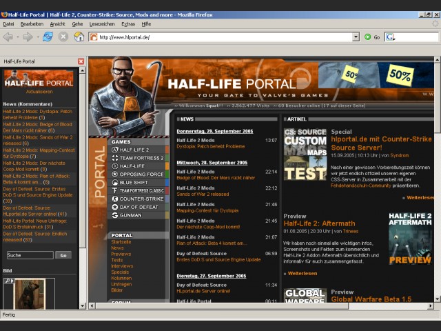 Half-Life Portal Sidebar