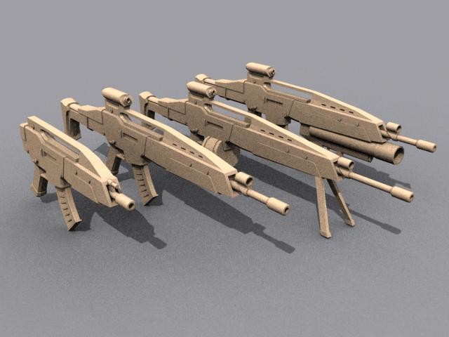 Mehrere Waffen-Modells